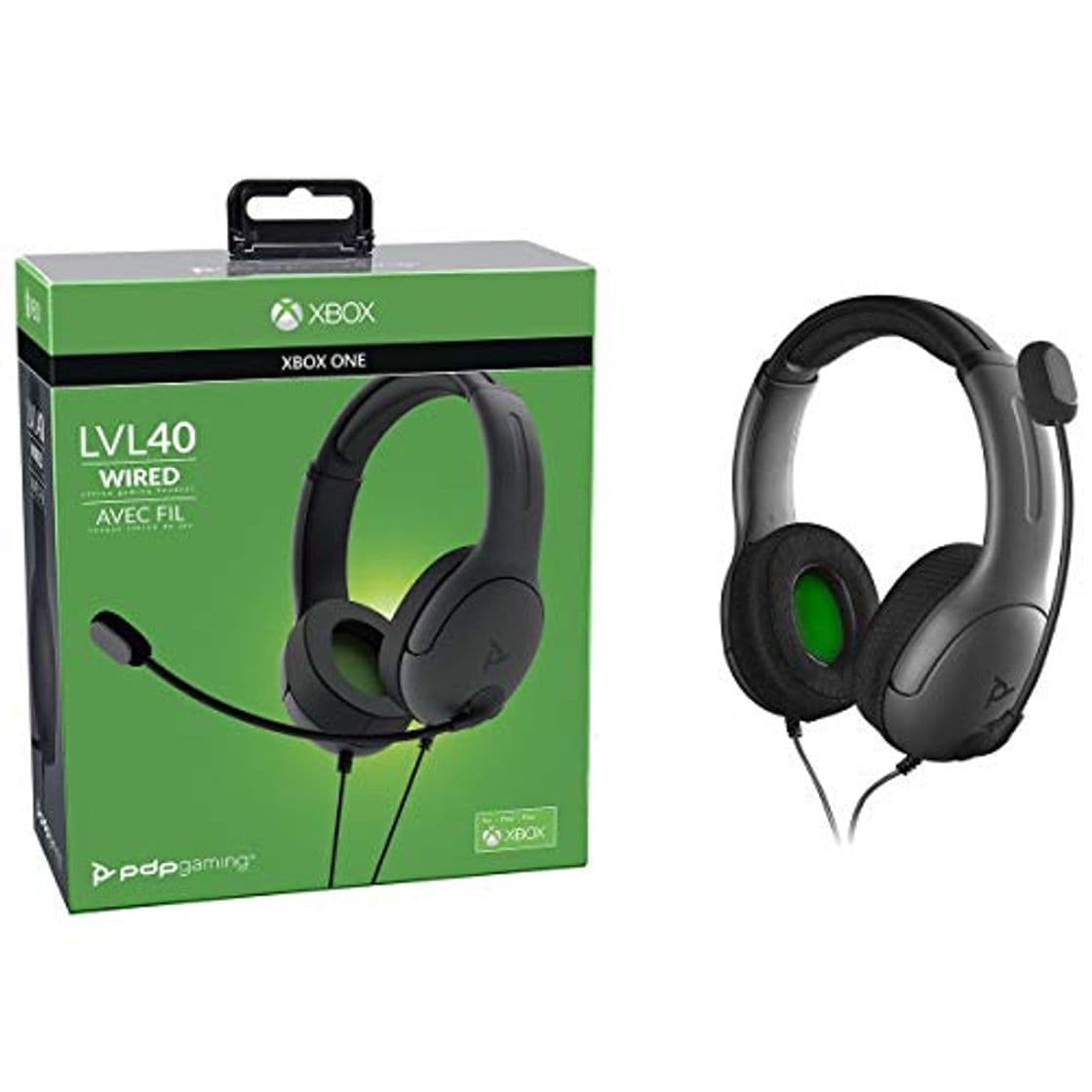 Producto PDP - Auricular Stereo Gaming LVL40 Con Cable, Gris