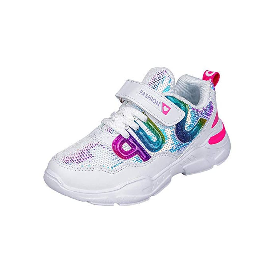 Producto HSNA Zapatillas con Lentejuelas Niña Zapatos de Gimnasia para Caminar Ligero Trainers