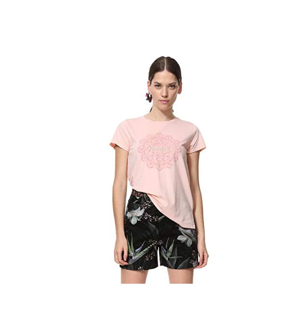 Producto Desigual T-Shirt Short Sleeve Manchester Woman Pink Camiseta, Rosa