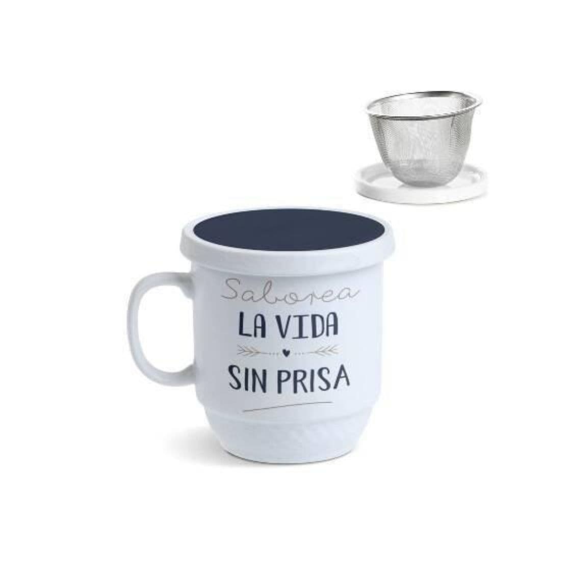 Home TAZA CON FILTRO FRASE ""SABOREA""