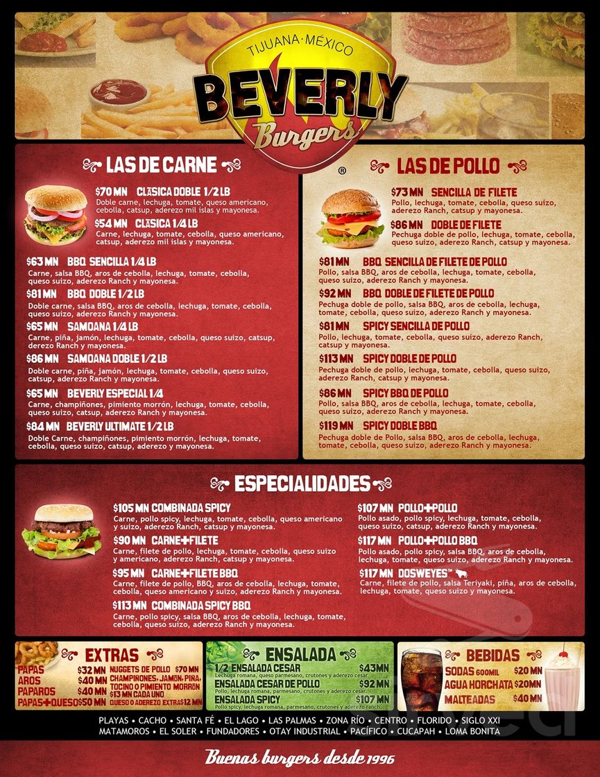 Restaurantes Beverly Burgers Suc. Centro