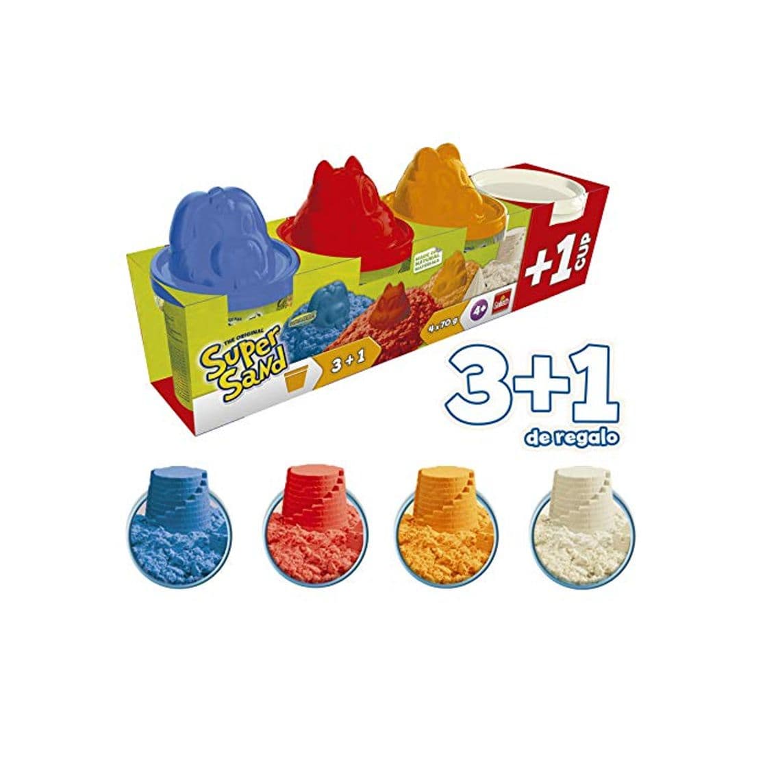 Product Goliath- Super Sand Botes 3+1 - Arena mágica, Colores