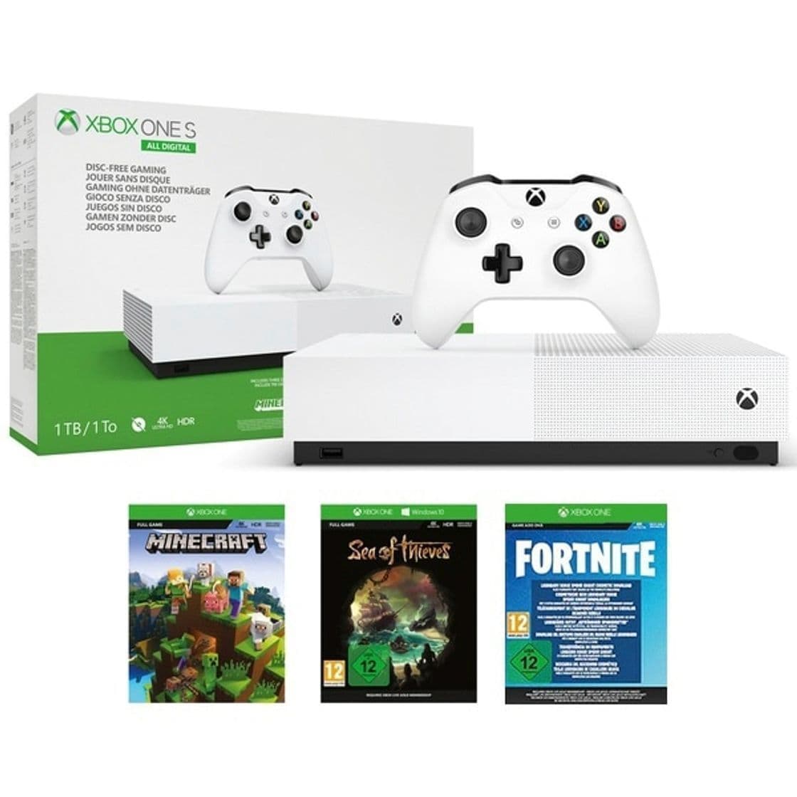 Electronic Microsoft - Xbox One S 1 TB All-Digital Edition, Fortnite