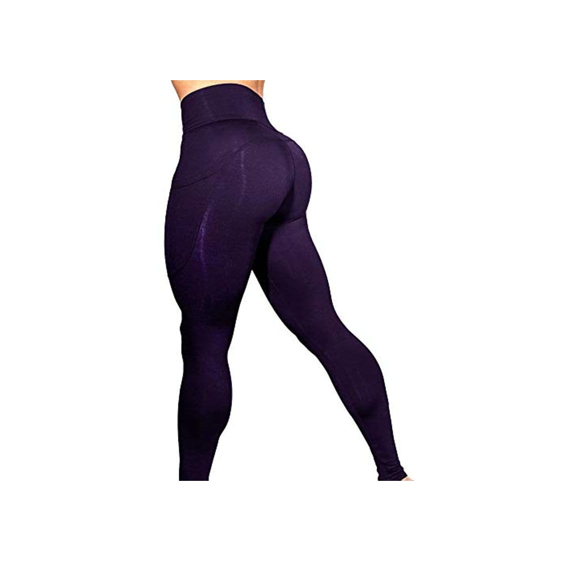 Moda VJGOAL Moda Casual de Las Mujeres Color sólido Leggings Ajustados Gimnasio Deportes