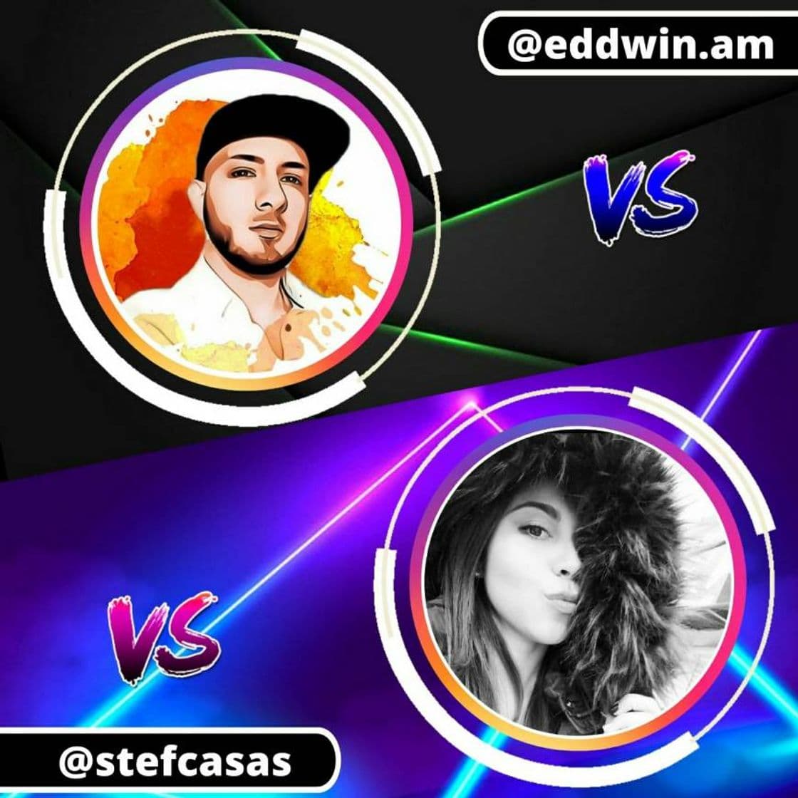 Moda Live Instagram. @eddwin.am / VS / @Stefcasas 