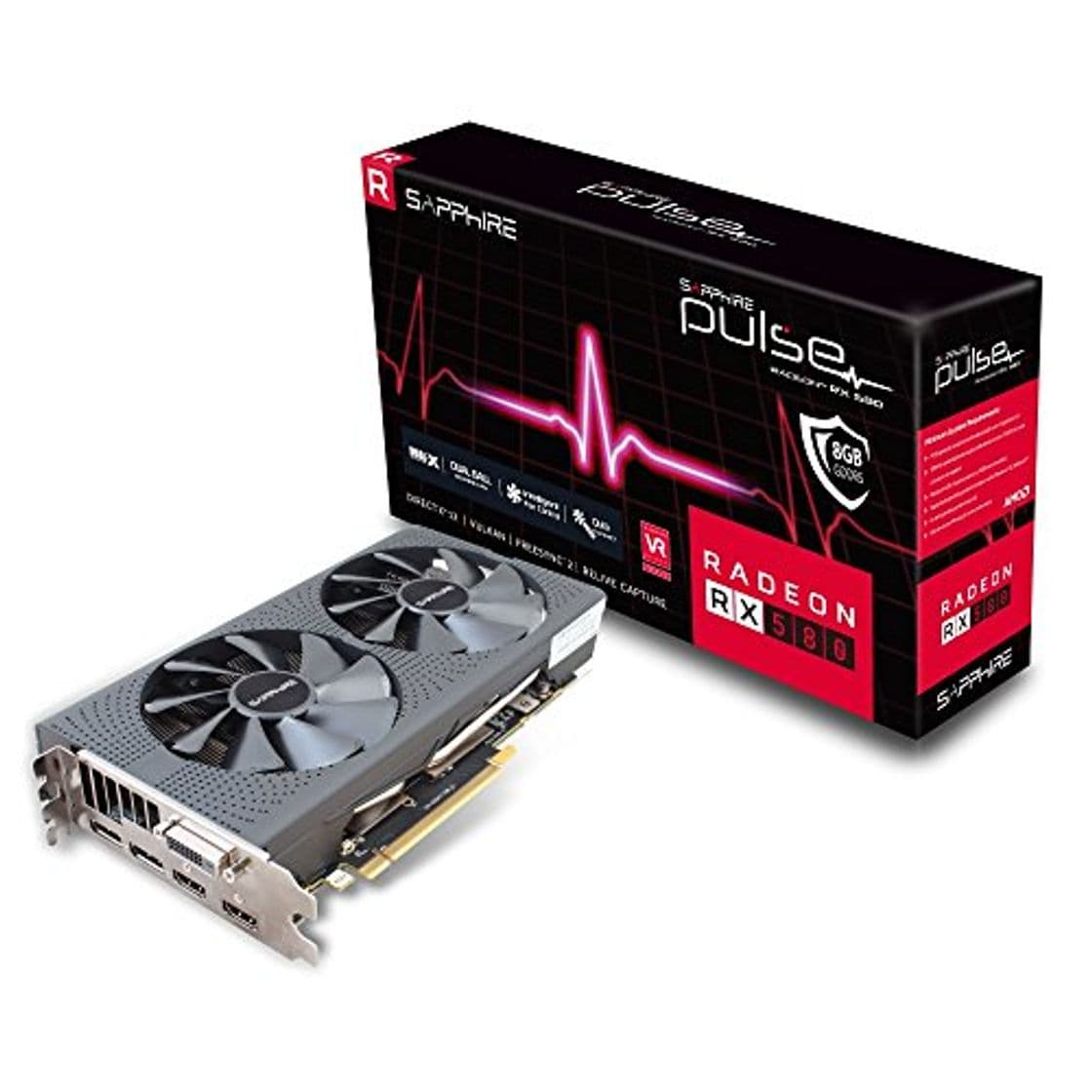 Electrónica Sapphire Pulse Radeon RX 580 8GD5 - Tarjeta gráfica