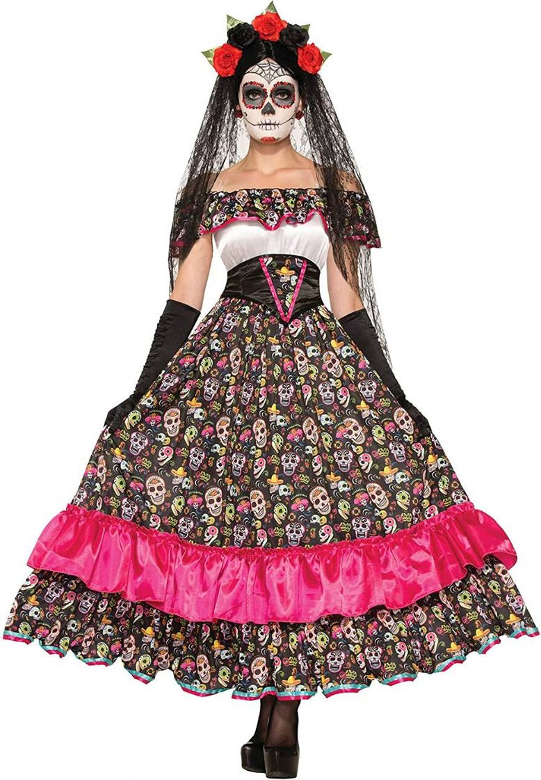 Moda Forum Novelties Disfraz de Mujer del Día de los Muertos

