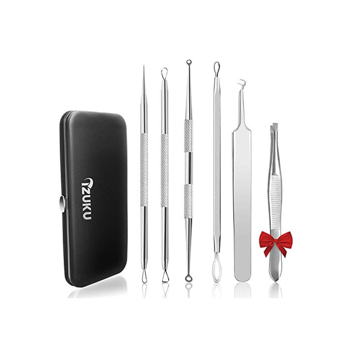 Beauty Aguja Extractor Limpiador Juego de 6Pcs Kit IZUKU Blackhead Remover para Acné