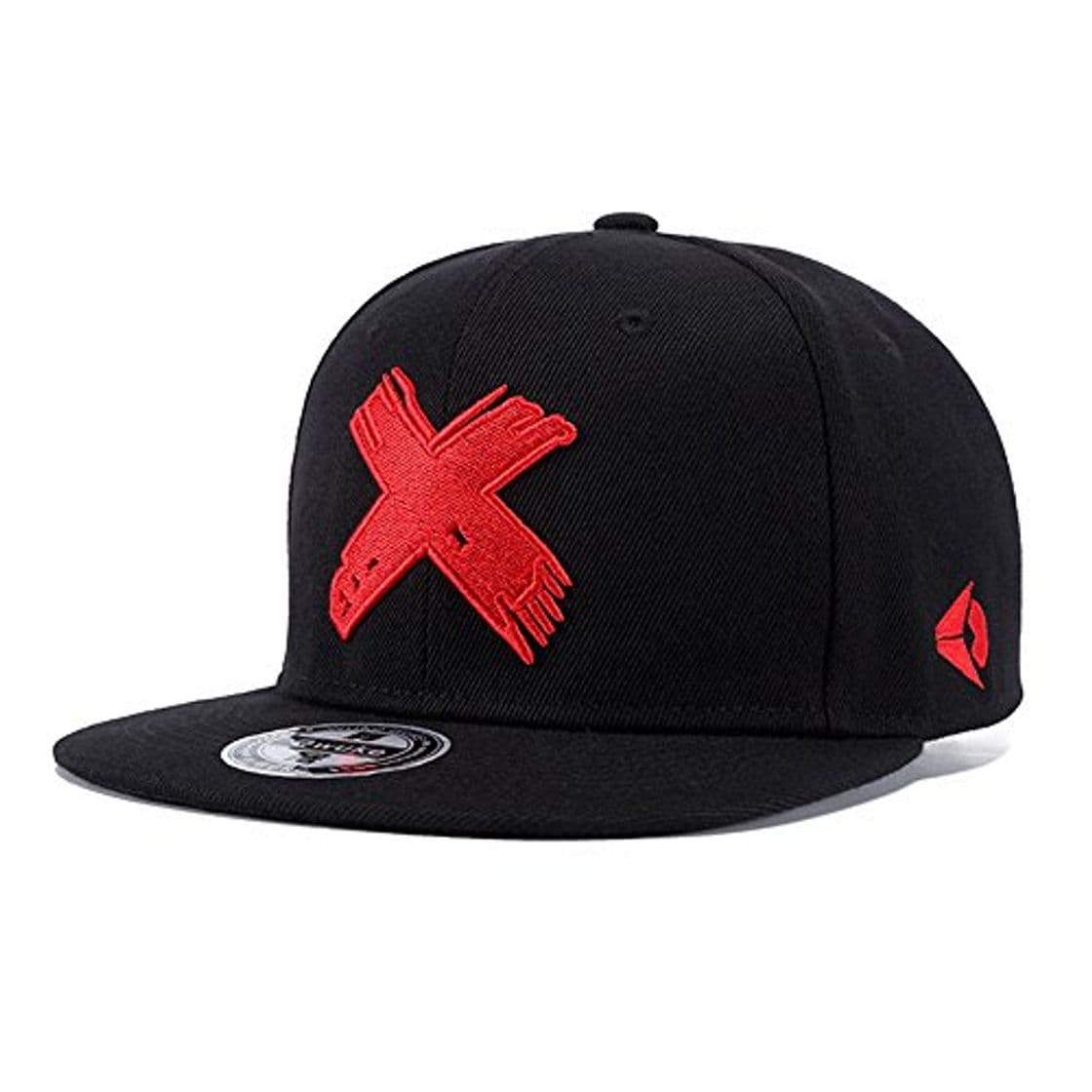 Moda Gorra Hip Hop Negro Ajustable Mujeres Hombres Sombreros Primavera Verano Gorra de Béisbol X Bordado