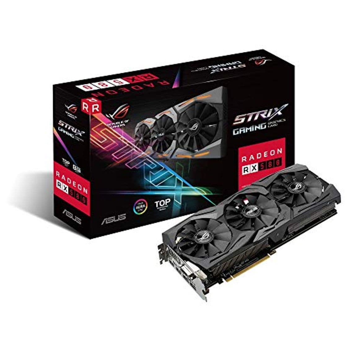 Electrónica ASUS ROG-STRIX-RX580-T8G-GAMING Radeon RX 580 8GB GDDR5 - Tarjeta gráfica