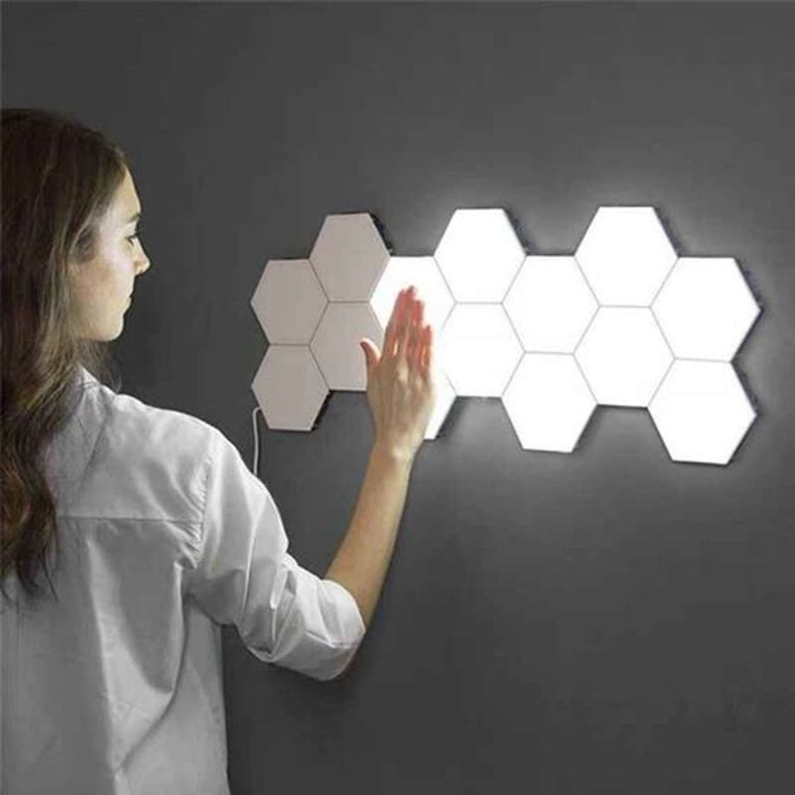 Fashion Luces LED modernas, montaje Modular de panal de abeja