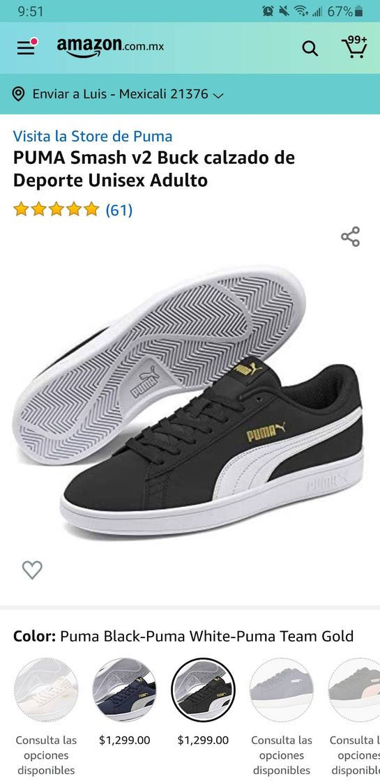 Moda PUMA Smash v2 Buck calzado de Deporte Unisex Adulto

