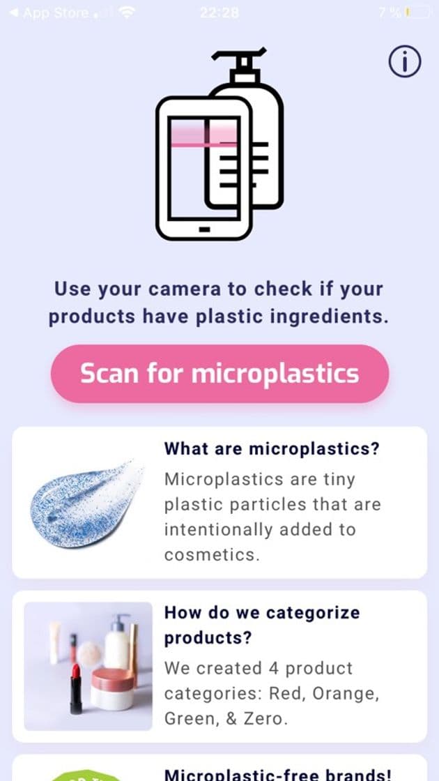 App App para reconocer si tus productos contienen micro plástico