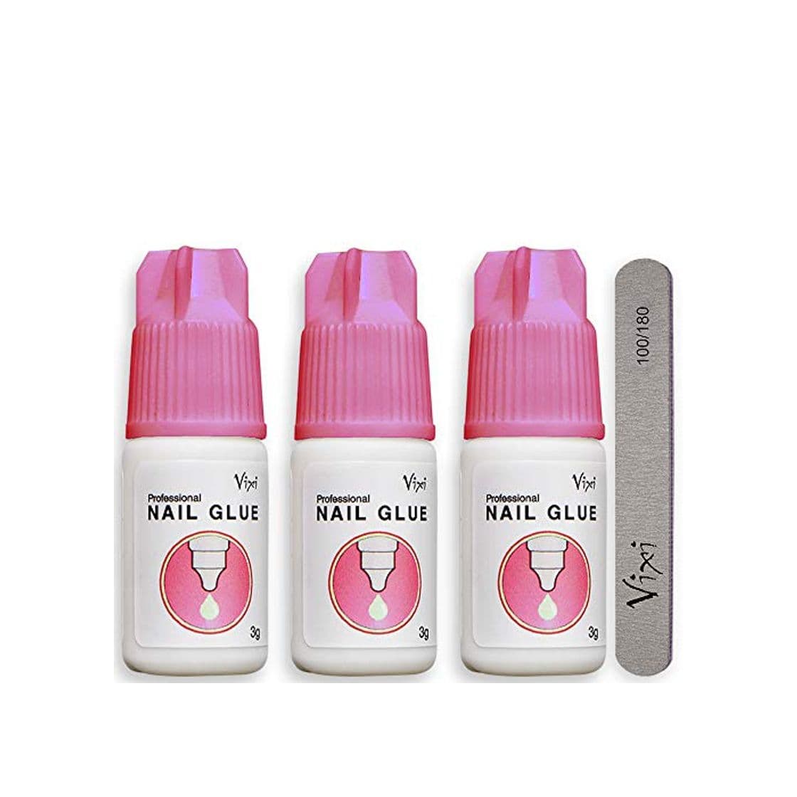 Beauty 3 x 3g Profesional Vixi Pegamento extra fuerte para uñas