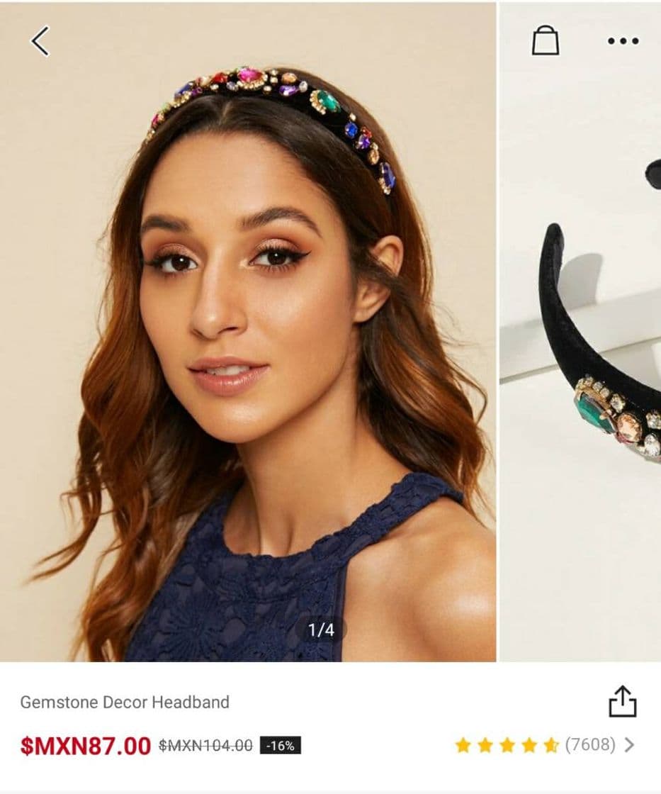 Fashion Gemstone decor headband