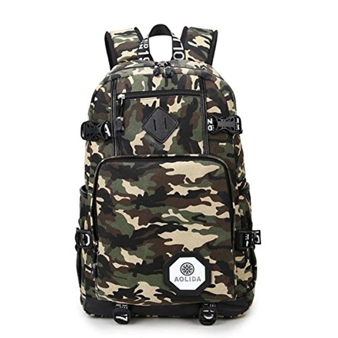 Producto Cute Lightweight Canvas Polka Dot Backpack School Laptop Book Bag Rucksack for