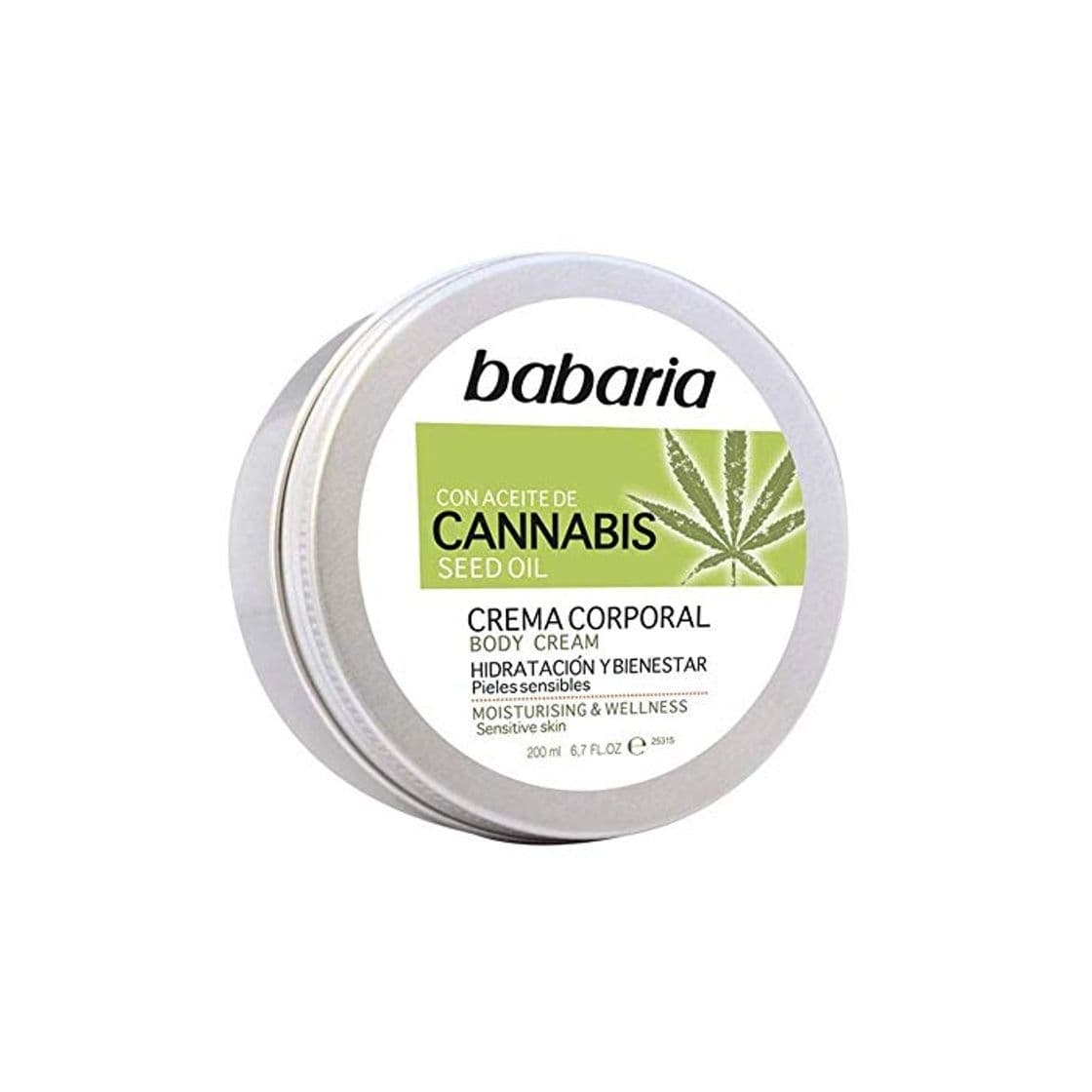 Beauty Babaria Cannabis Crema Corporal Hidratante Y Bienestar 200 Ml