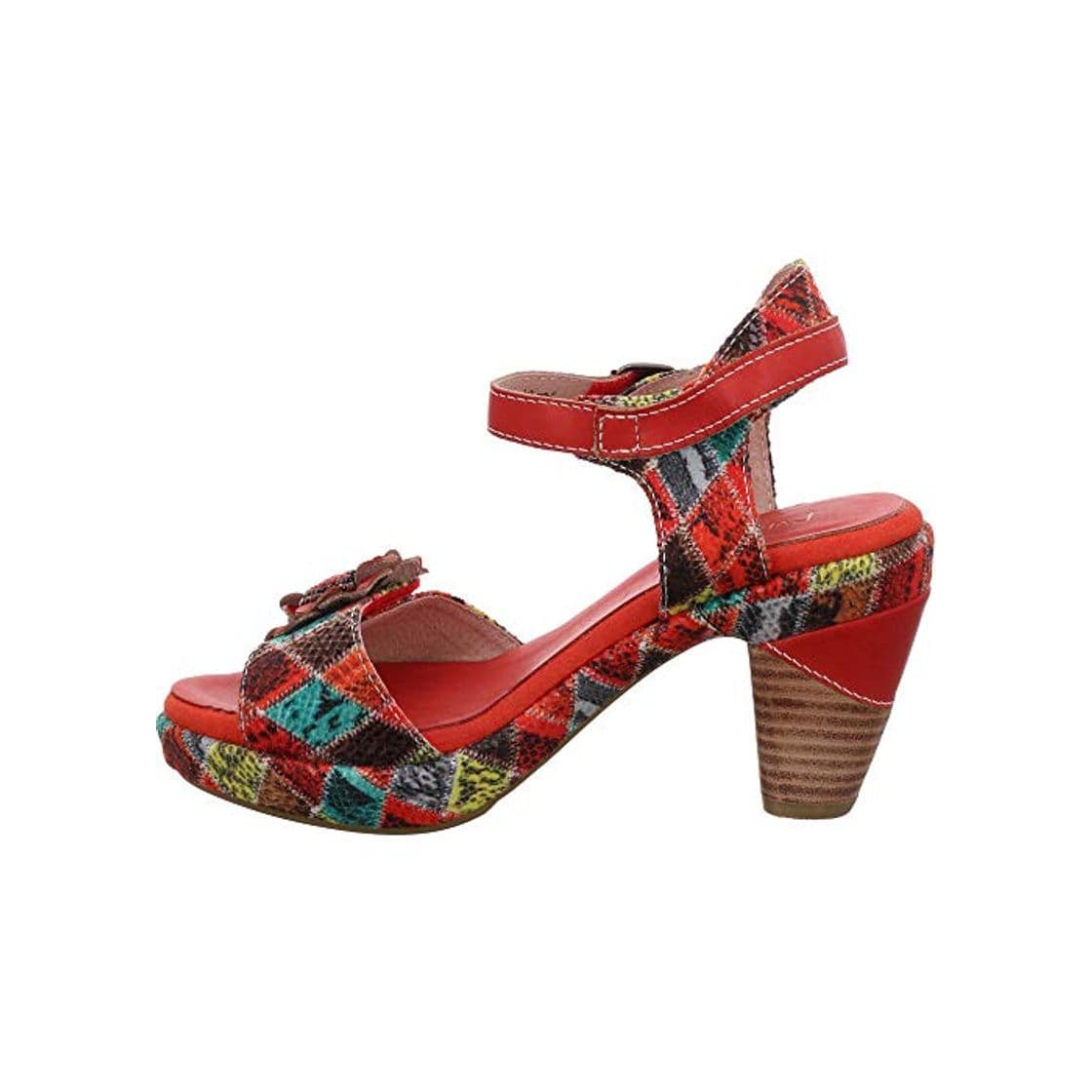 Fashion Laura Vita Ficnalo 11, Sandalias con Punta Abierta para Mujer, Rojo