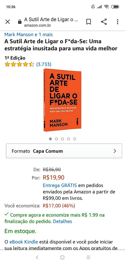 Fashion Livro: a sutil arte de ligar o foda-se