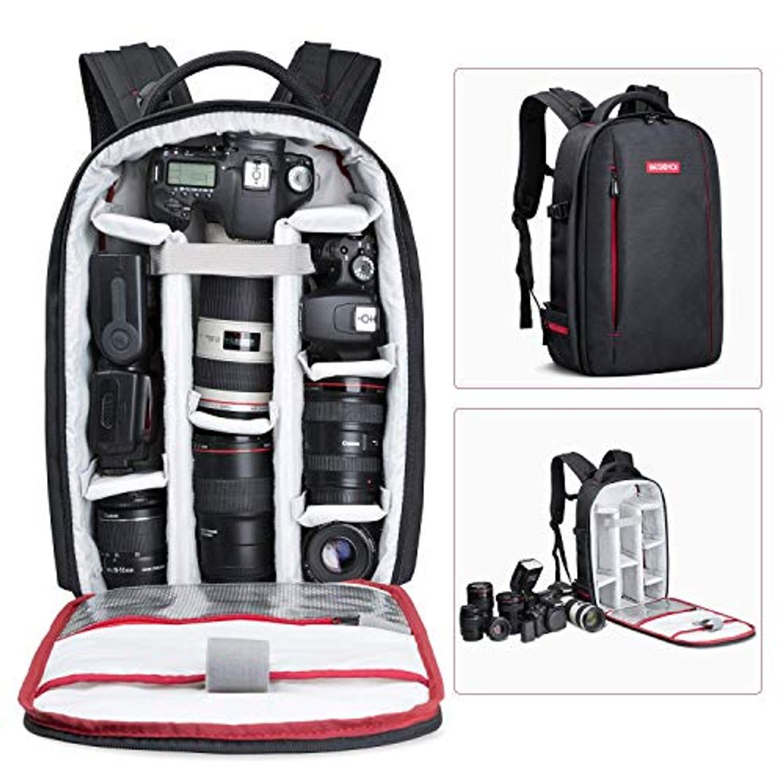 Electronic Beschoi Mochila Fotográfica Multifunción y Impermeable para Cámaras Réflex Digital SLR Lente