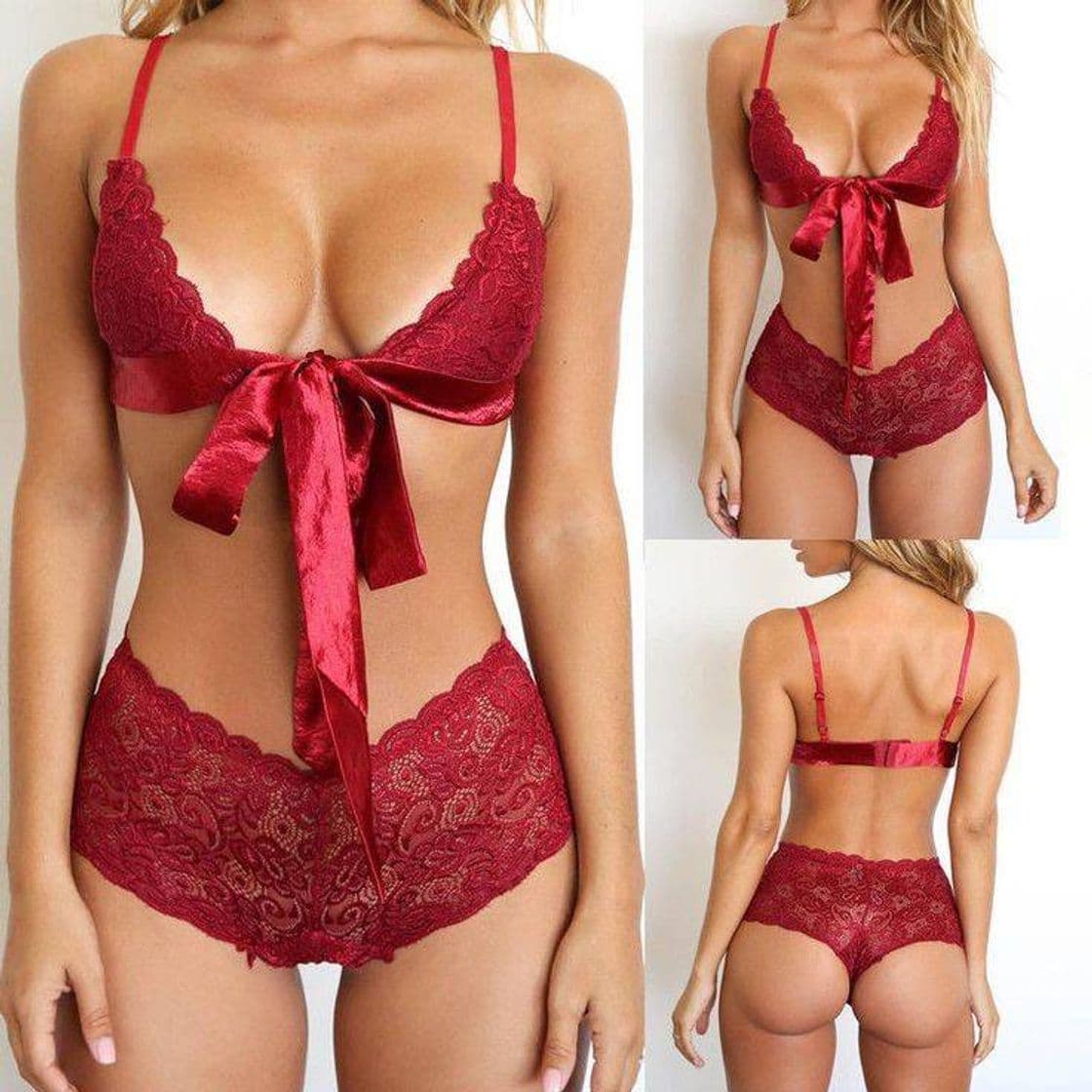 Moda Lingerie sexy vermelho