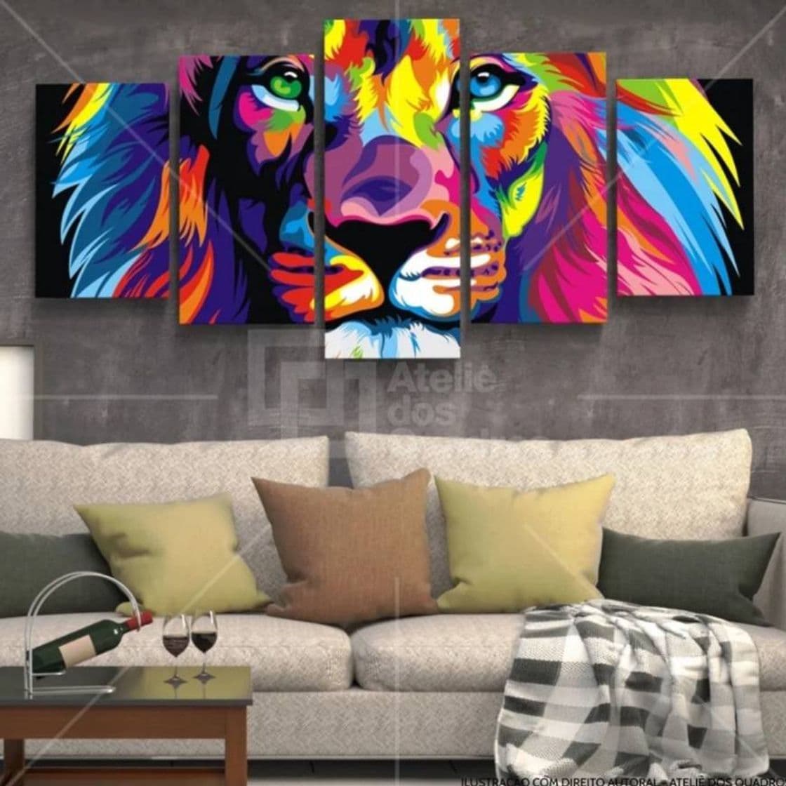 Fashion Quadro Decorativo Leao De Juda Biblia Jesus Cristo + Cores - R ...