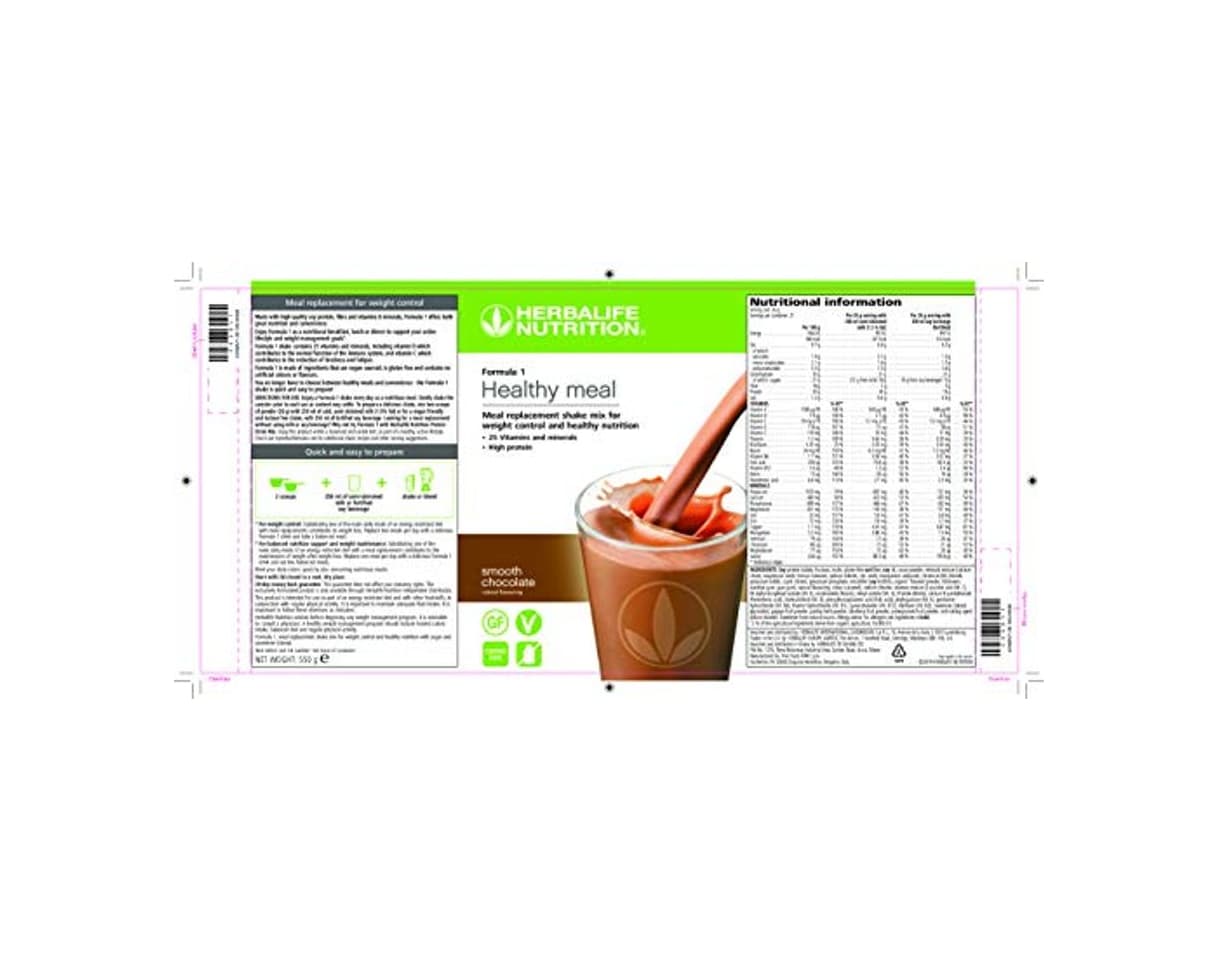 Beauty Herbalife Batido Fórmula 1 Chocolate bote 550g