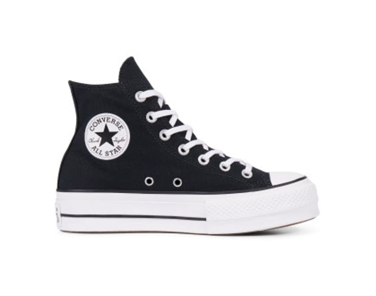 Fashion Converse Chuck Taylor CTAS Lift Clean Hi, Zapatillas Altas para Mujer, Negro