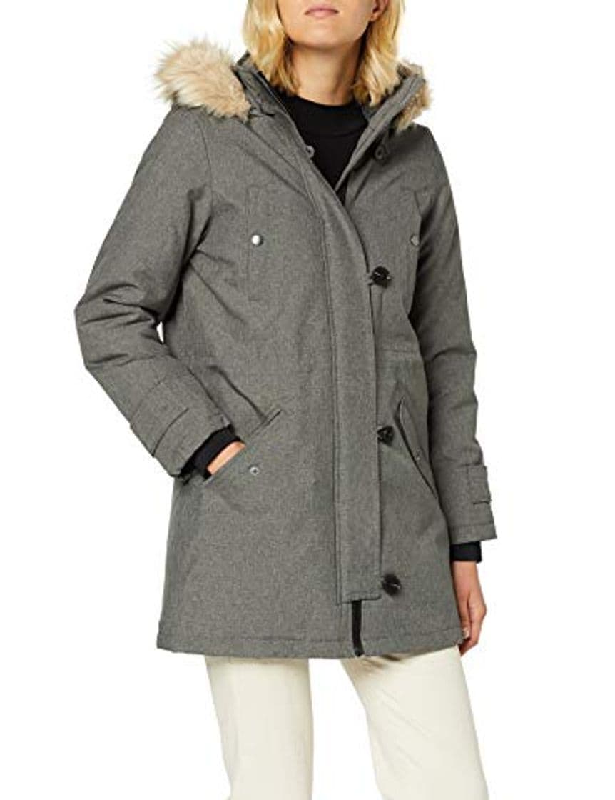 Lugar Vero Moda Vmexcursion Expedition Aw193/4parka Noos Abrigo, Gris