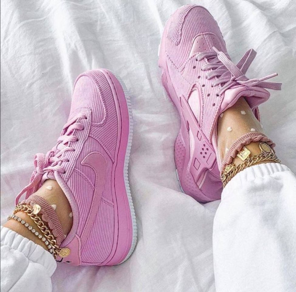 Fashion AF1 & Huarache Corduroy Pinky