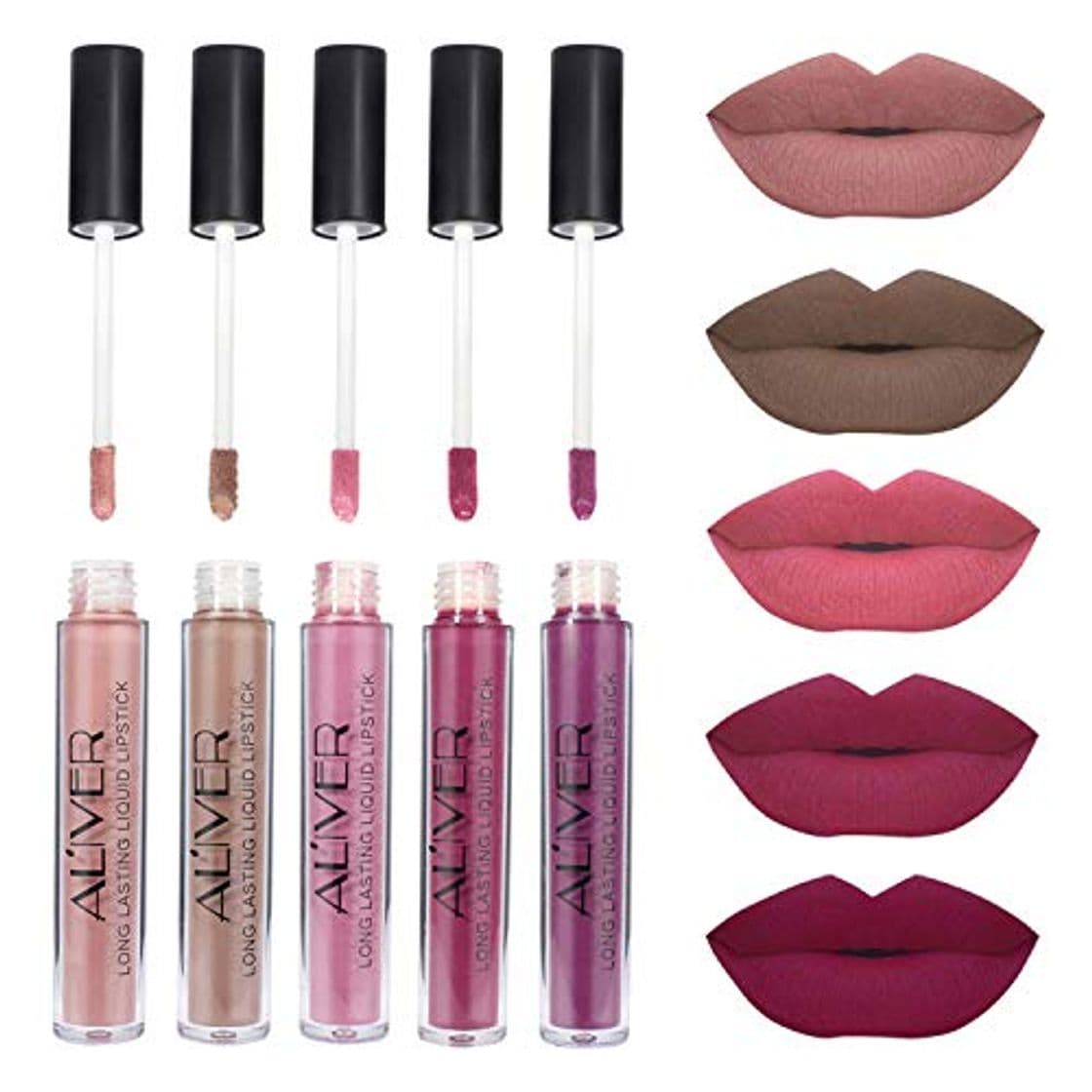 Place 5 Colors Matte Lipstick Set