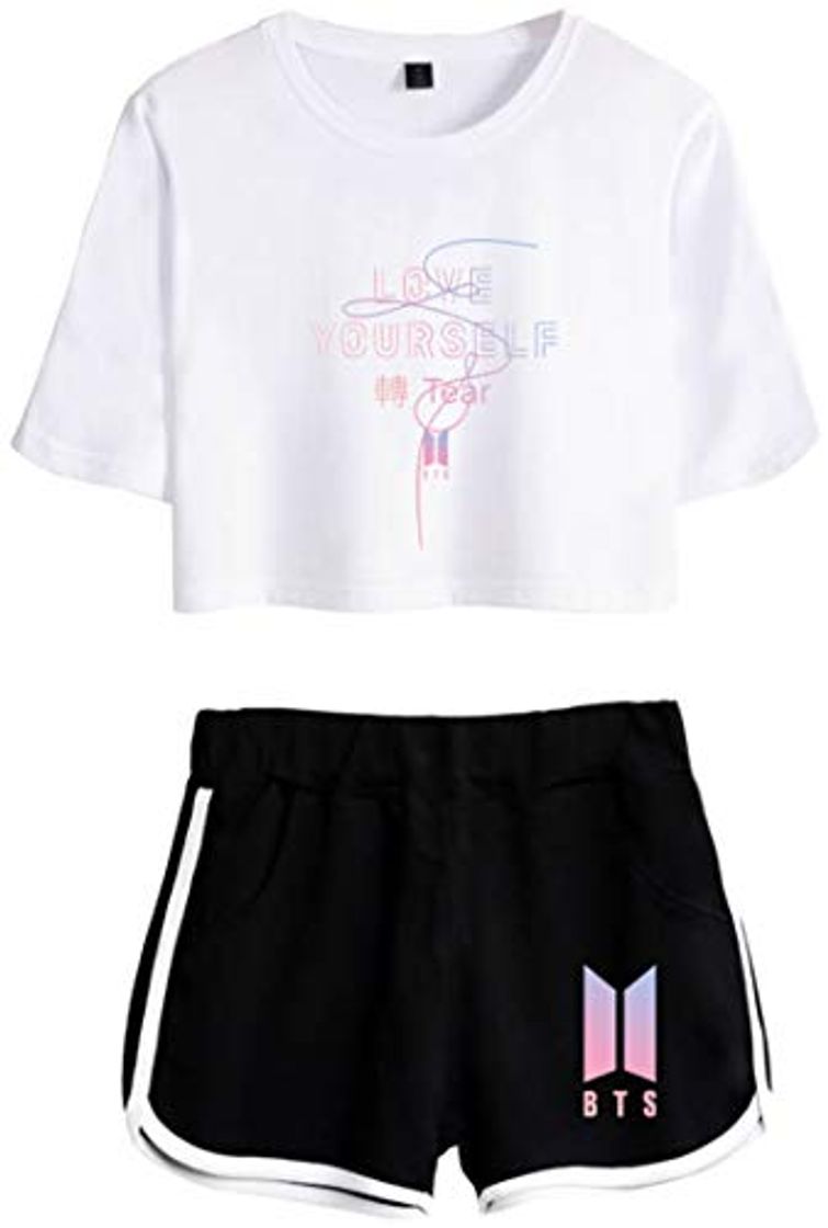 Product OLIPHEE Chándales Deportiva con Impresa 轉 Tear de BTS Camiseta y Pantalones