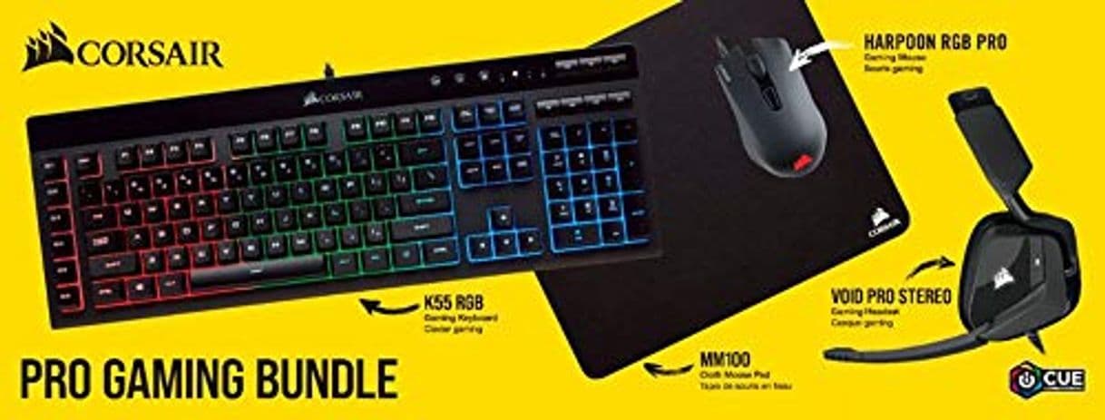 Product Corsair – Pro Wired Gaming Bundle con RGB Back Lighting – Negro