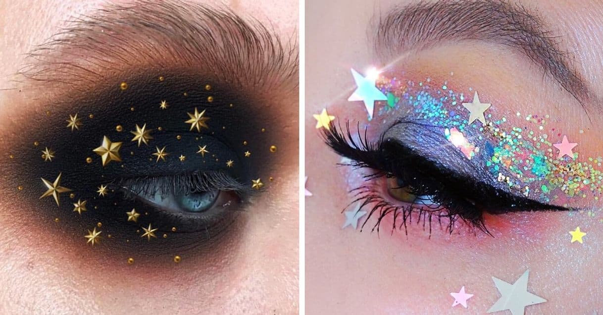 Moda 15 Maquillajes con brillo de estrellas que te fascinarán