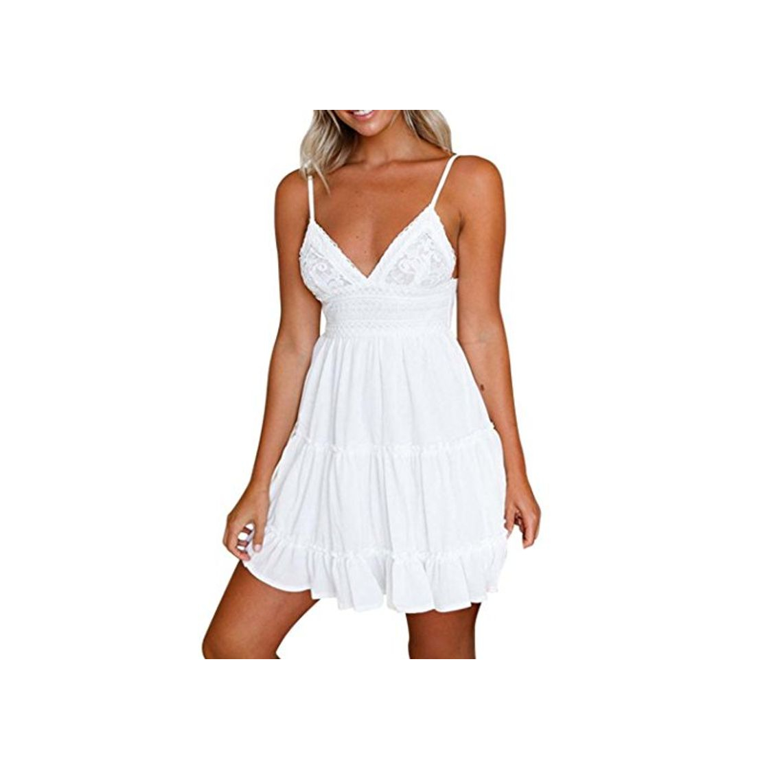 Producto Overdose Mini Vestido Sin Respaldo De Las Mujeres De Verano Blanco Fiesta