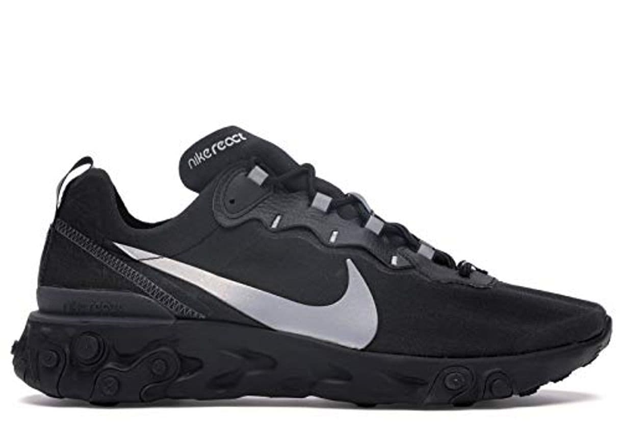 Moda Nike React Element 55 Se, Zapatillas de Running para Hombre, Negro