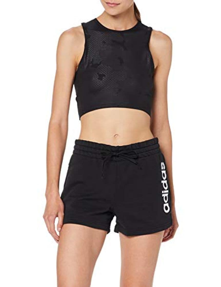 Fashion adidas Essentials Linear Logo Shorts W Pantalones Cortos, Mujer, Negro