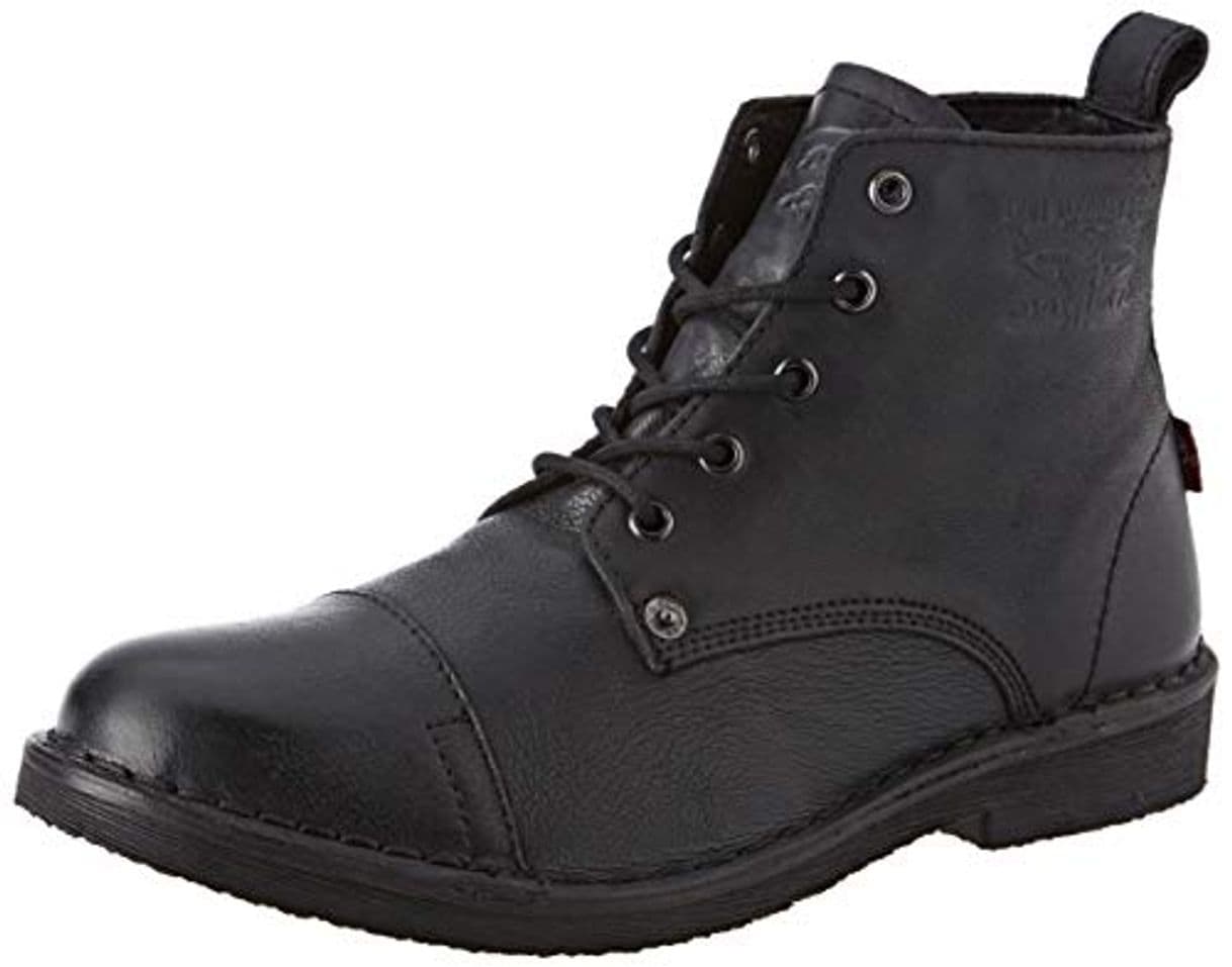 Moda Levi's Track, Botas Biker para Hombre, Negro