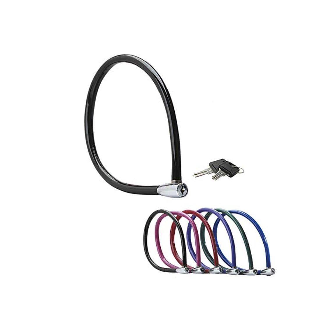 Product MASTER LOCK Candado Bicicleta [55 cm Cable] [Llave] [Exterior] [Color al Azar]