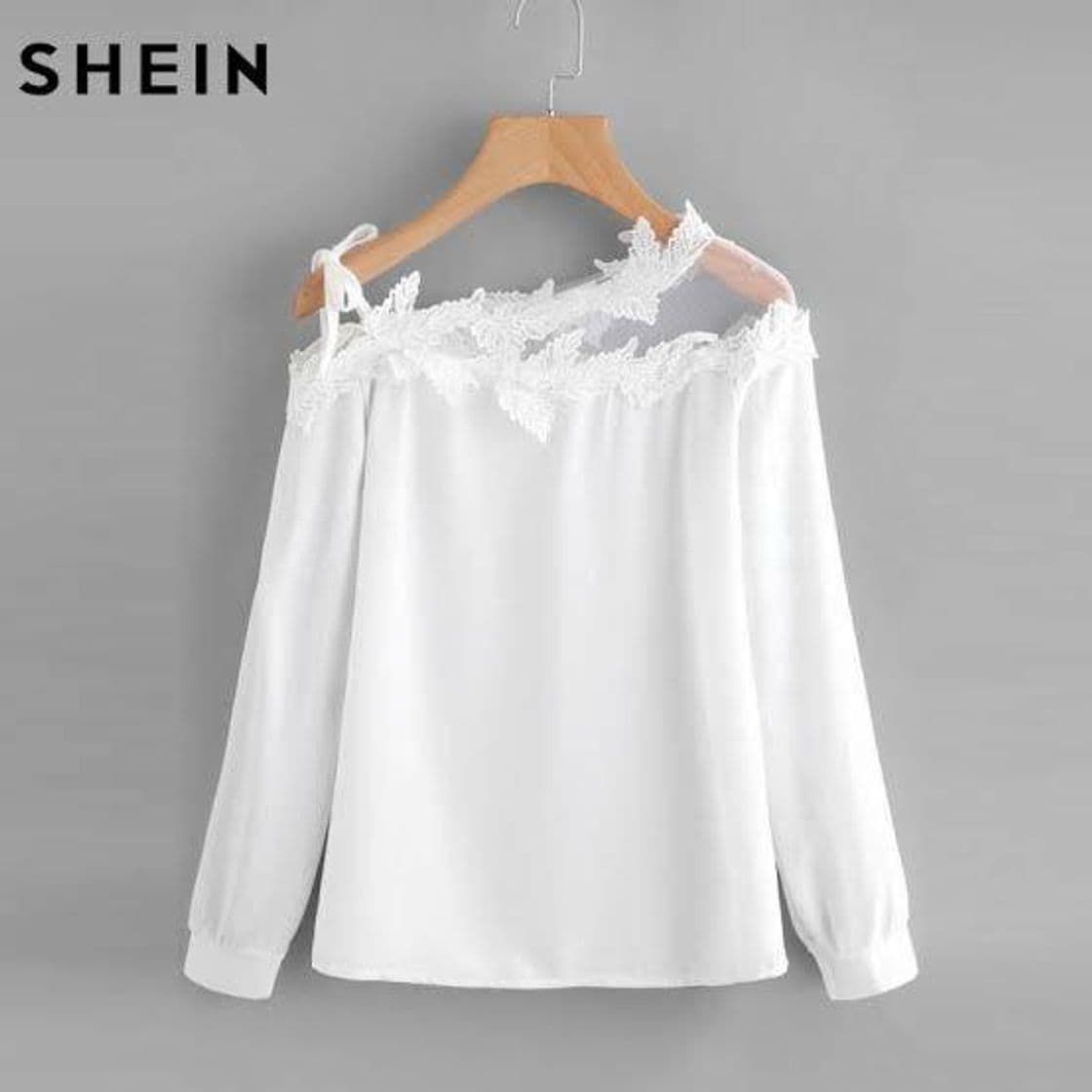 Moda Blusa de encaje Shein