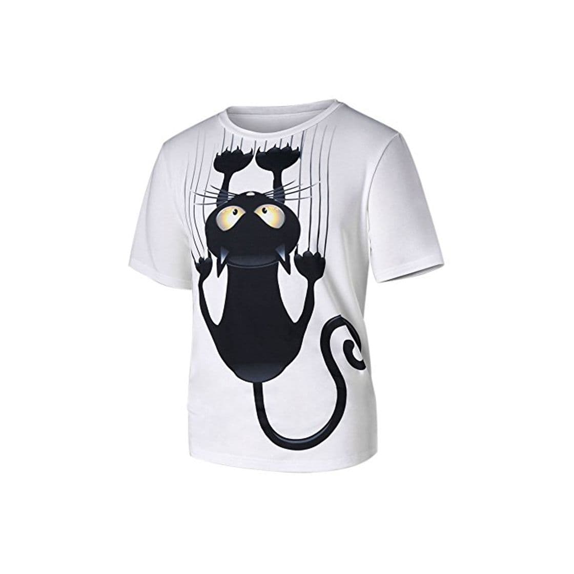 Moda Camisas Hombre Manga Corta LANSKIRT Unisex Camiseta de Pareja con Estampado de