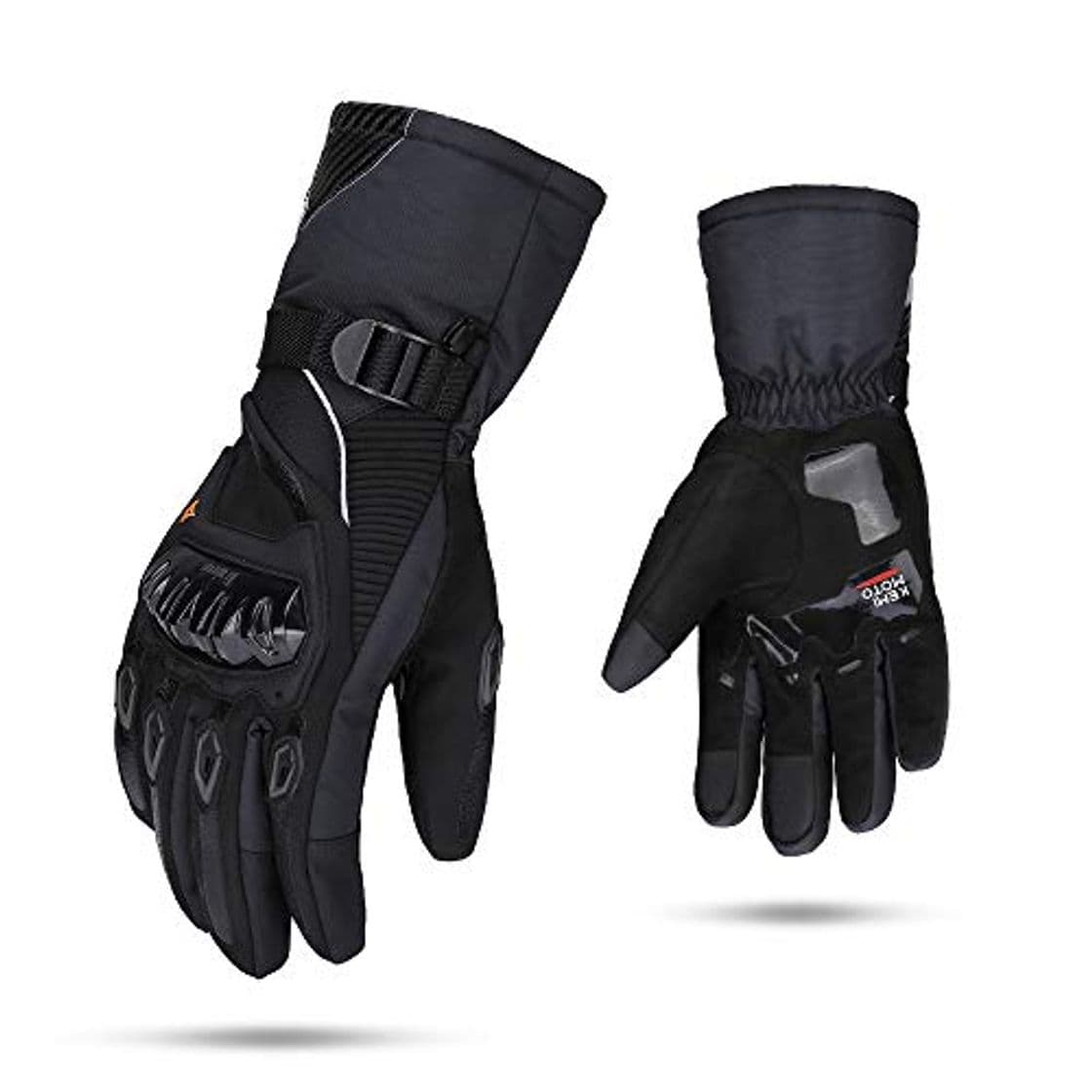 Product Guantes Moto Invierno Impermeable Pantalla Táctil Guantes Protectores de Motociclismo Dedo Completo para Invierno