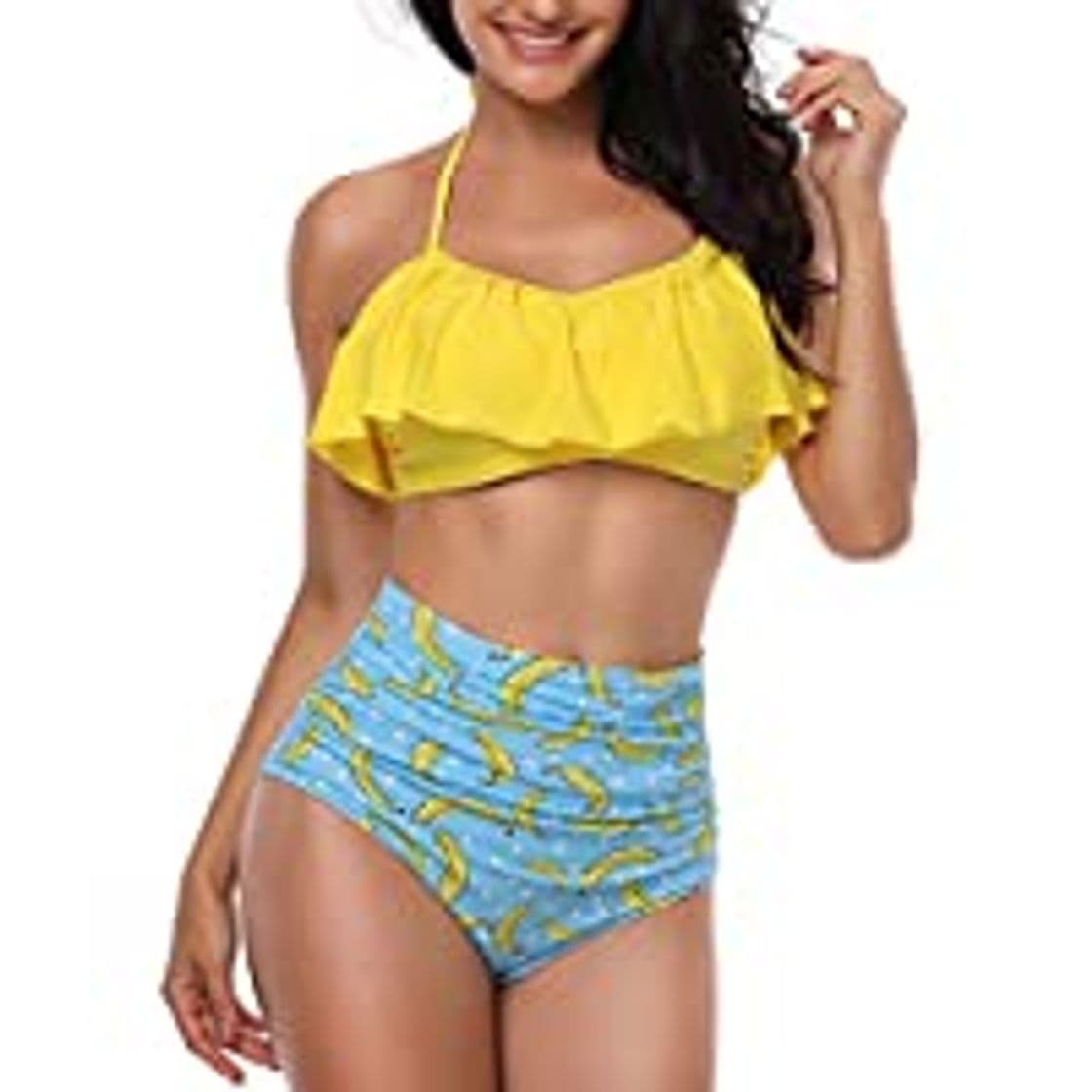 Producto Yuson Girl Mujer Conjunto De Frill Bikini Tiras Talle Alto Tallas Grandes