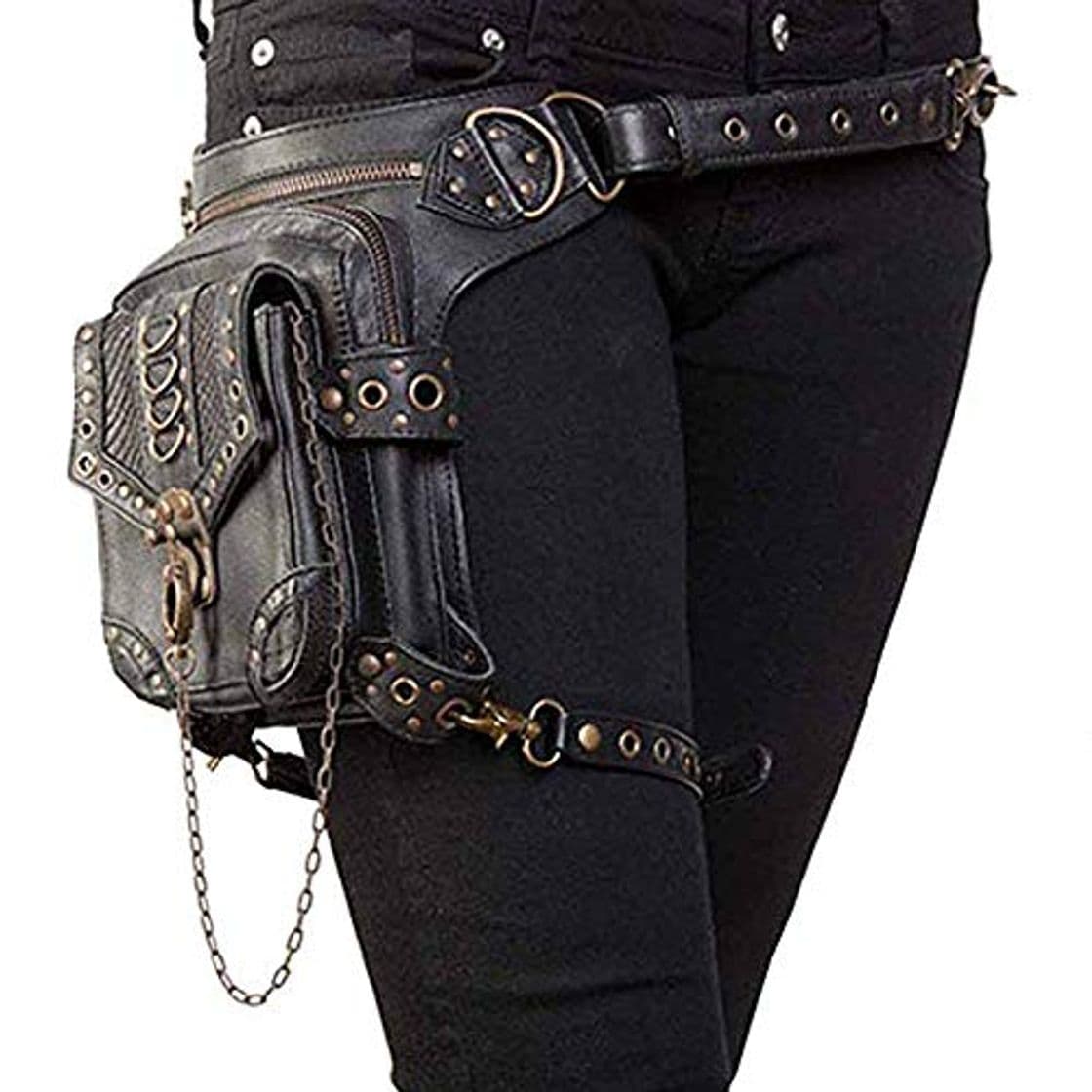 Fashion Bolso de Hombro de Cuero Steampunk