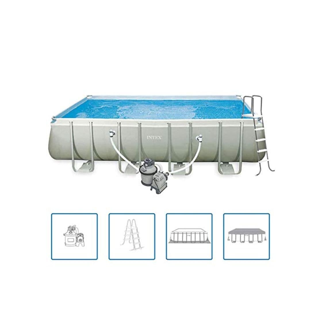 Producto vidaXL Intex Ultra - Juego de piscina exterior rectangular