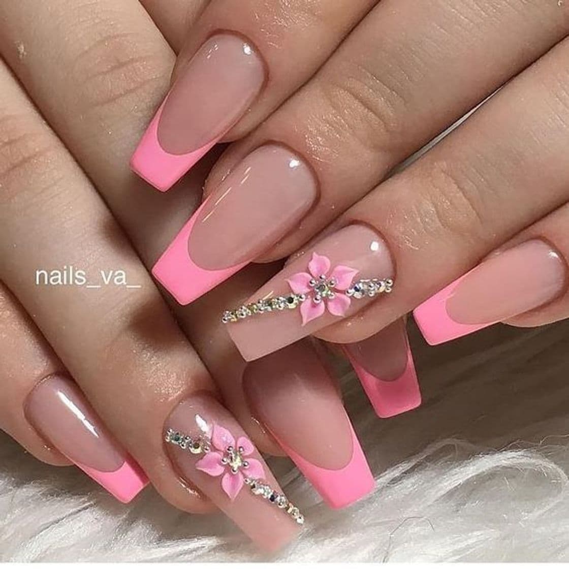 Moda 52 Luxury Coffin French Tip Nail Designs - Pinterest