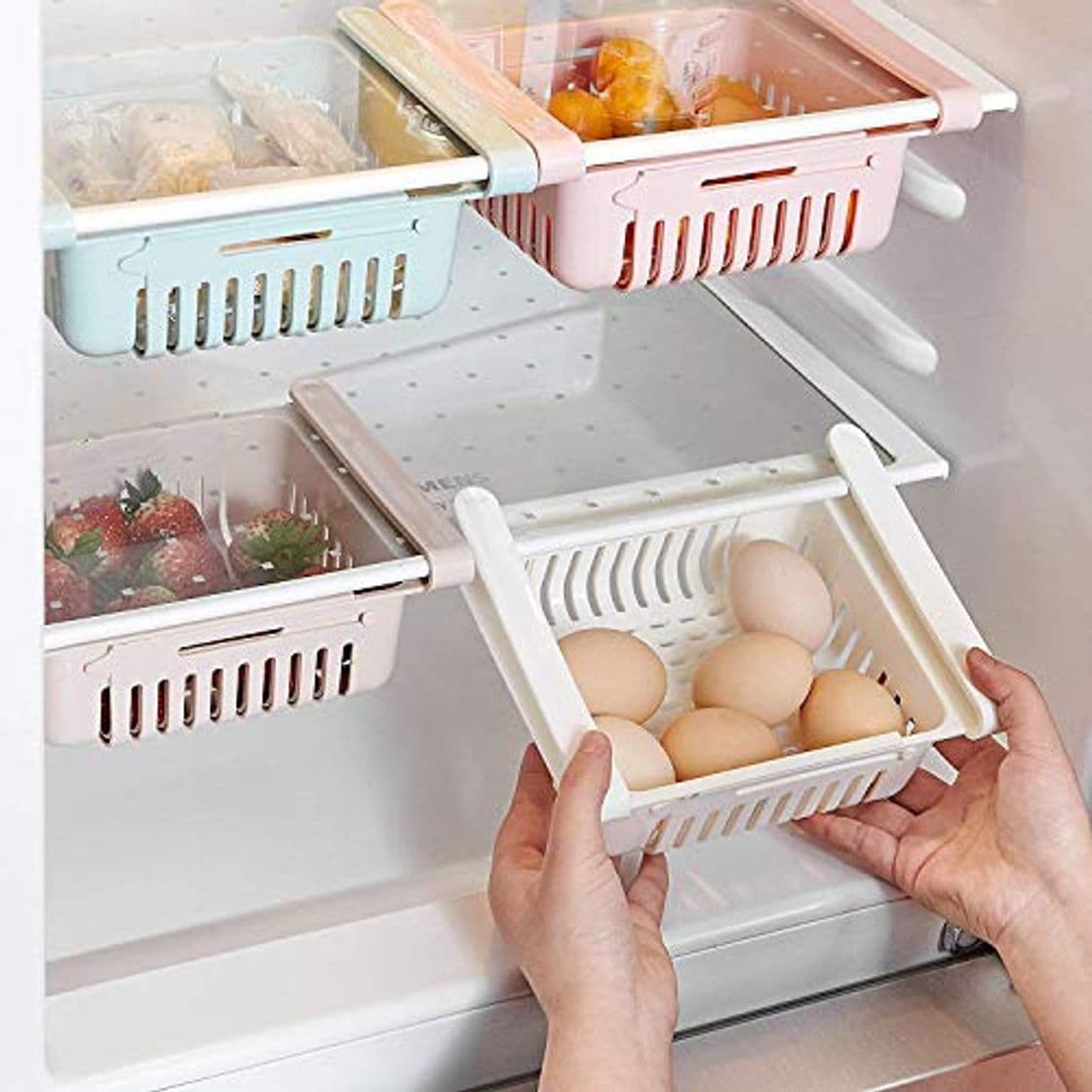 Producto HapiLeap Frigoríficos Organizadores de Cajones - Caja de Almacenamiento del Refrigerador Mantenga