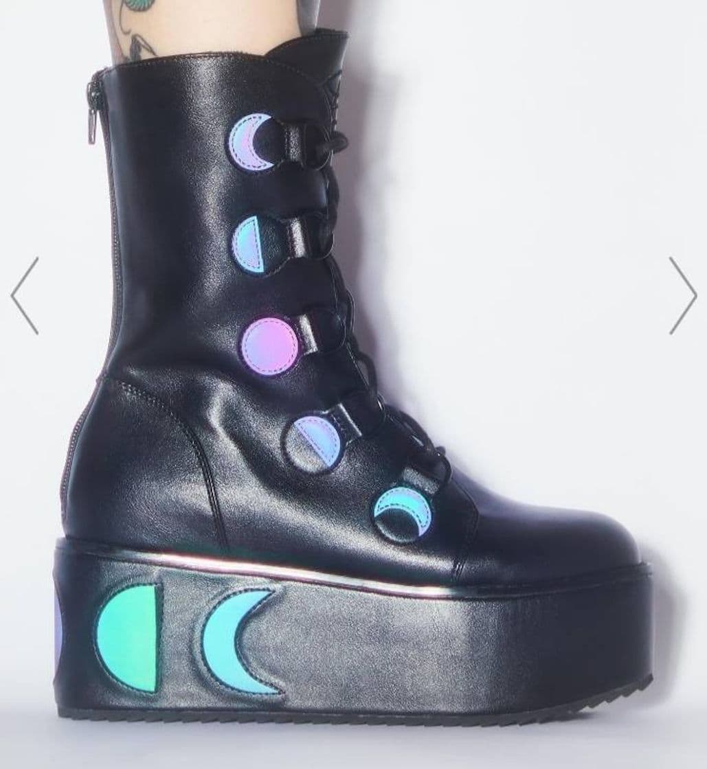 Fashion Strange Cvlt Mystik Reflective Boots | Dolls Kill