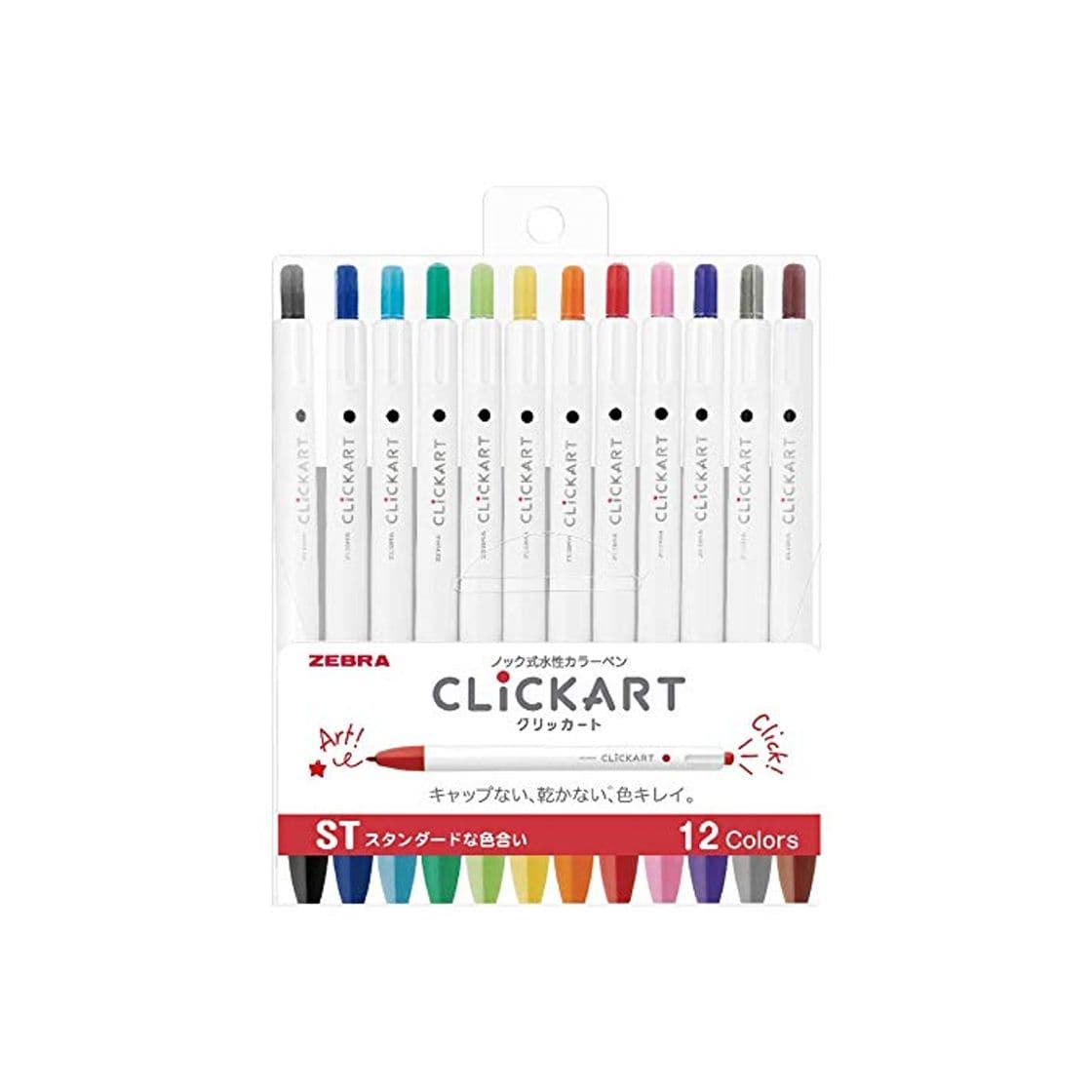 Product Clickart Manga Water Based Pen 12 Color Set - Standard Color