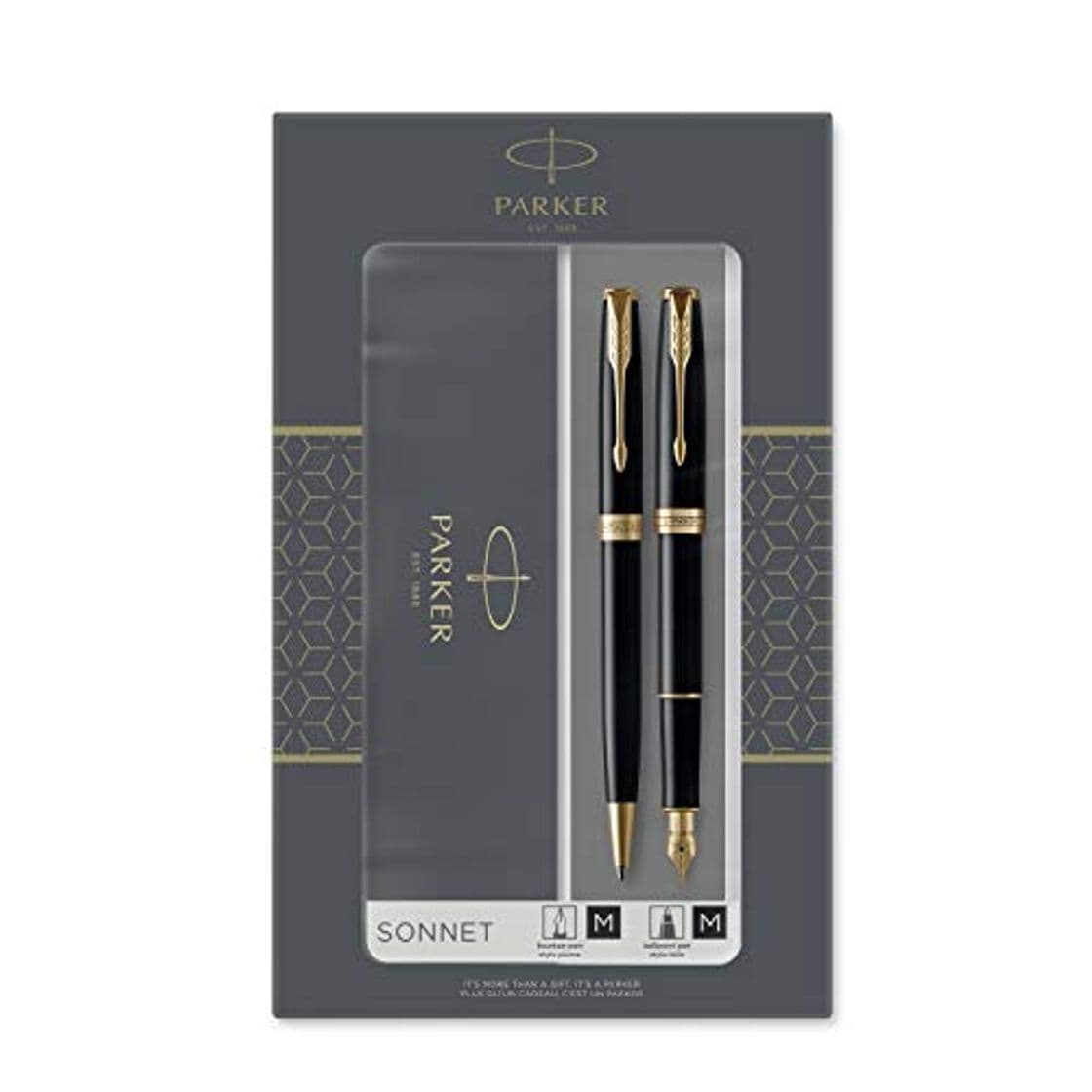 Producto Parker Sonnet set de regalo doble con bolígrafo y pluma estilográfica